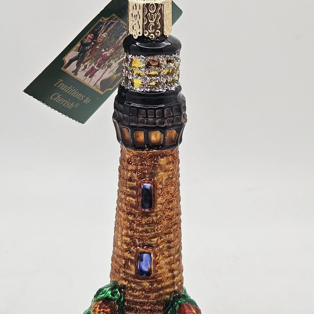 Old World Christmas Currituck Lighthouse Glass Ornament 2018 North Carolina NOS